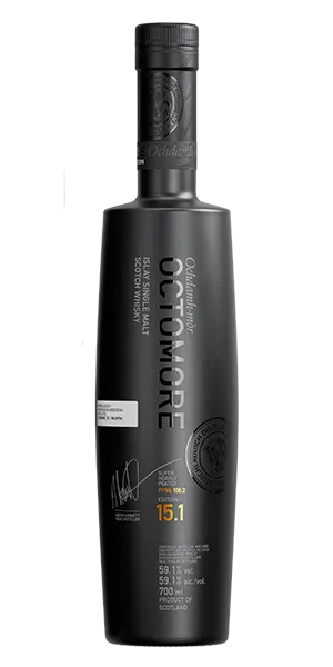 Octomore 15.1 Islay Single Malt Scotch Whisky. Image courtesy Bruichladdich.