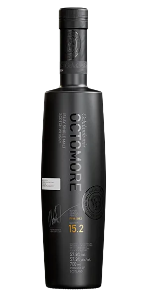 Octomore 15.2 Islay Single Malt Scotch Whisky. Image courtesy Bruichladdich.