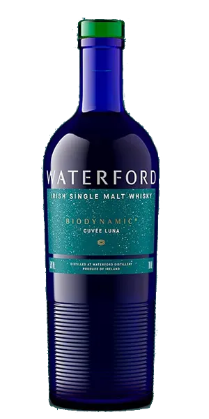 Waterford Biodynamic Cuvée Luna Irish single malt. Image courtesy Waterford Whisky.