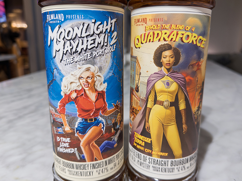 Filmland Spirits bottles. Photo ©2025, Mark Gillespie/CaskStrength Media