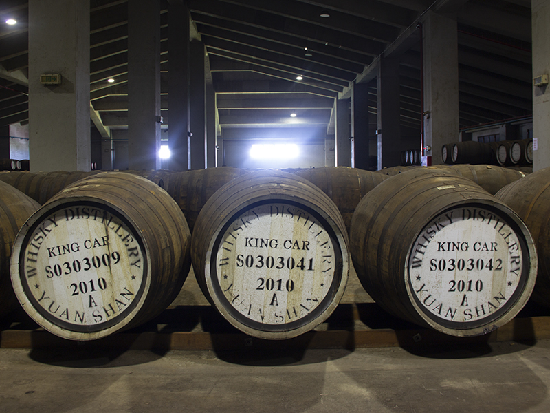 Barrels of Kavalan single malt whisky resting in a warehouse. File photo ©2025, Mark Gillespie/CaskStrength Media.