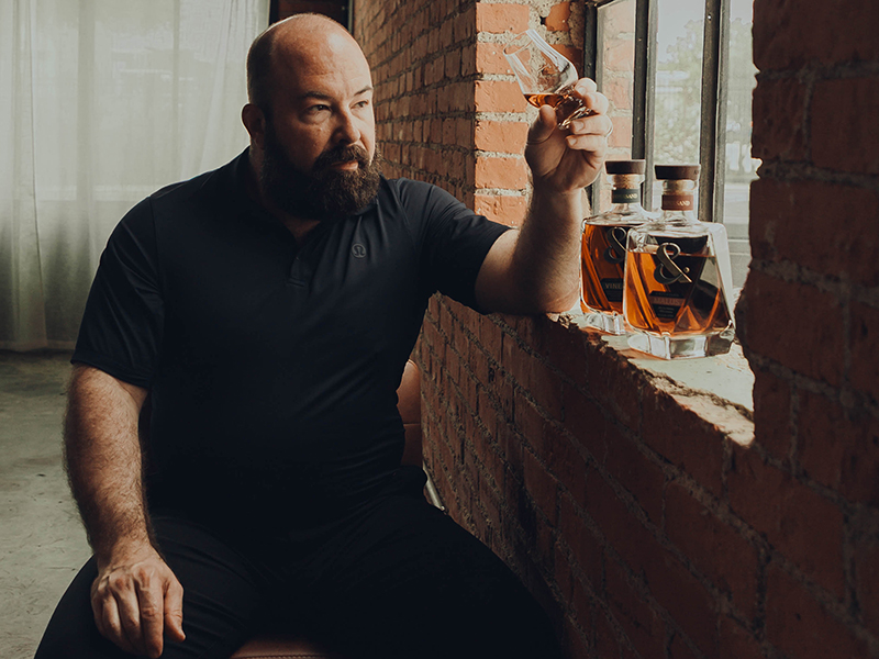 Chip Tate & Ampersand bottles. Photo courtesy Ampersand Spirits.
