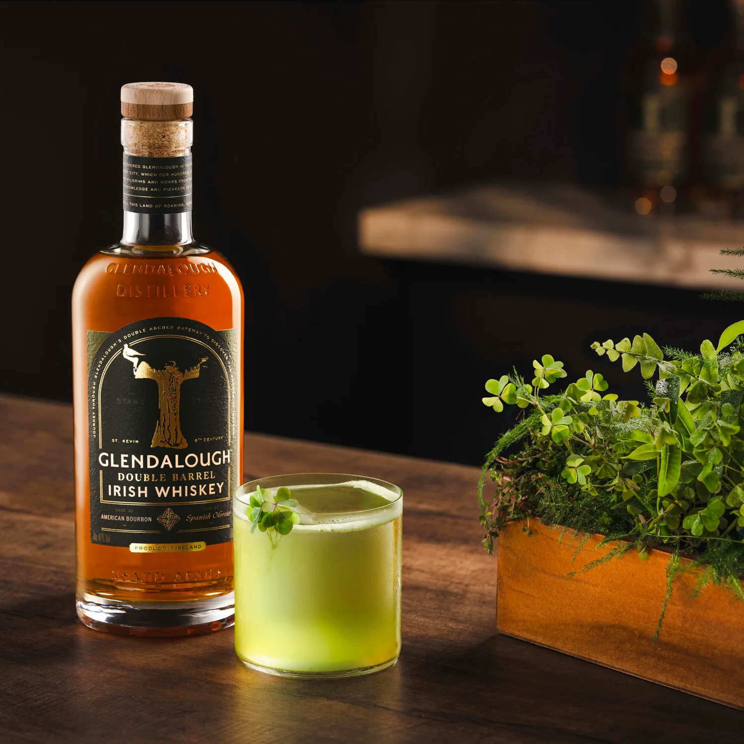 The Glendalough Shamrock. Image courtesy Glendalough Distillery.