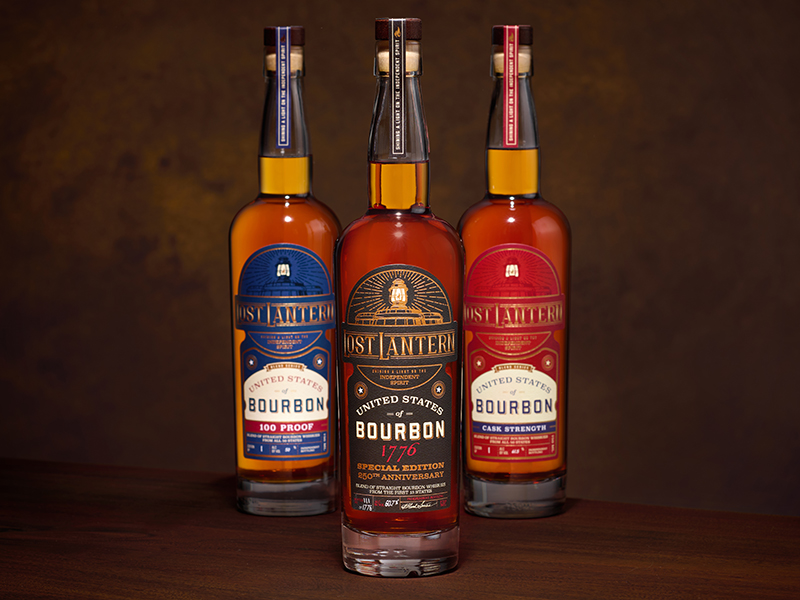 The United States of Bourbon whiskies. Image courtesy Lost Lantern Whiskey.